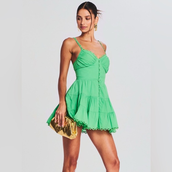 Charo Ruiz Dresses & Skirts - Charo Ruiz Green Angy Mini Dress in Size Small